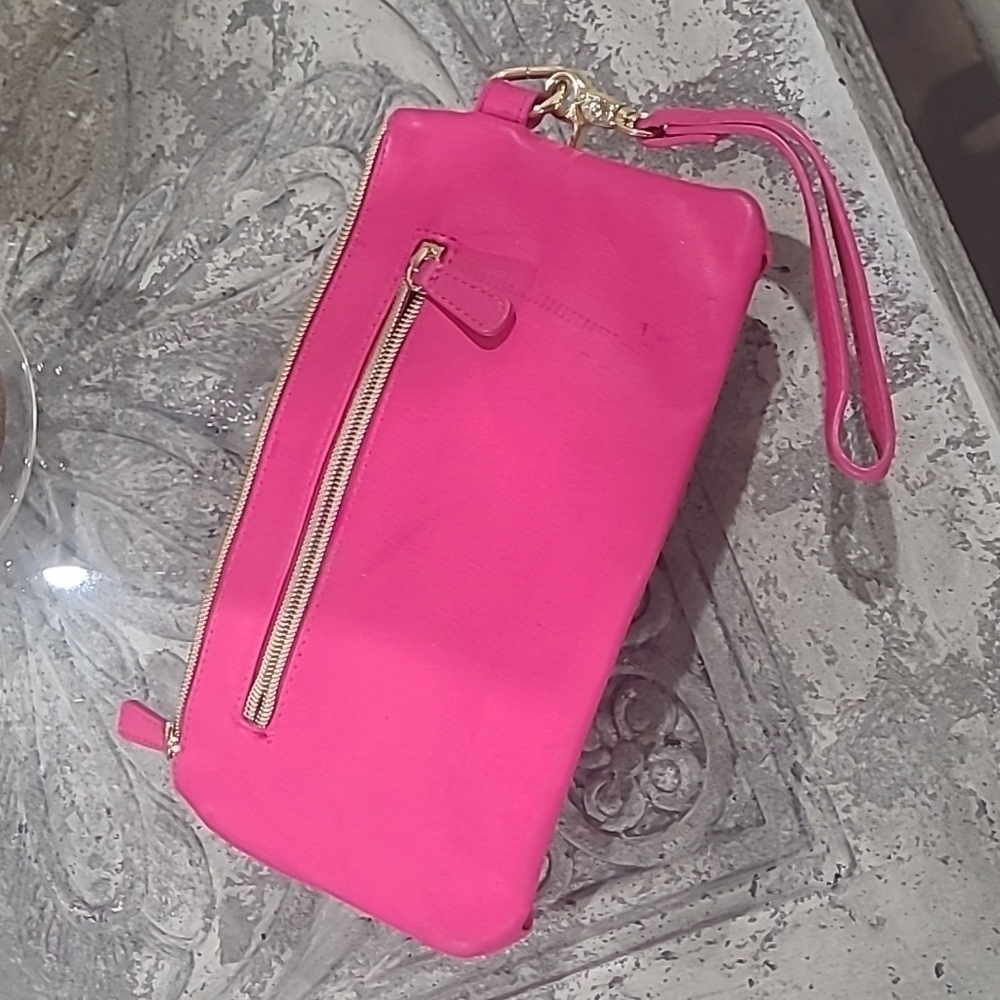 BETSEY JOHNSON PINK STUDDED CLUTCH - Picture 4 of 10